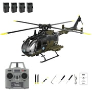 C180 Remote Control Helicopter with 6-Axis Gyro, 125 Scale 2.4G 6CH Single-Rotor Brushless RC Helicopter with Barometric + TOF LiDAR Dual Altitude Hold & Optical Flow Positioning - RTF