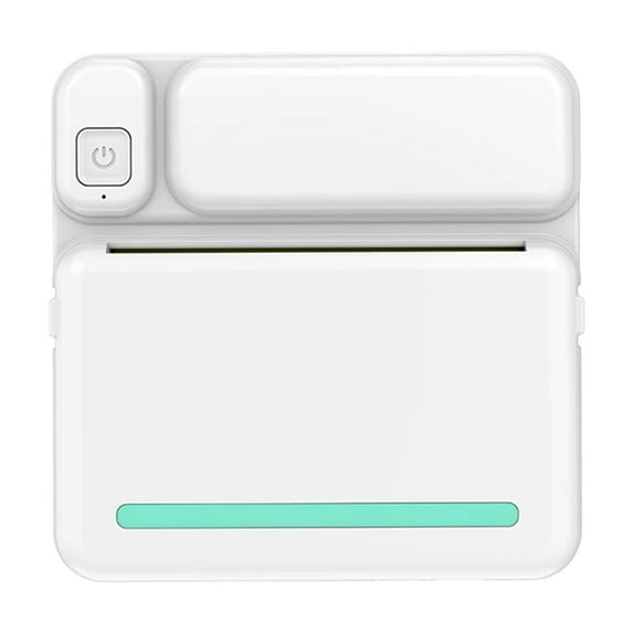 C19 Portable Inkless Thermal Mini Pocket Printer - Bluetooth Intelligent Sticker/Note Printer with 1 Roll Paper, Compact On-the-Go Printer ( Blue )