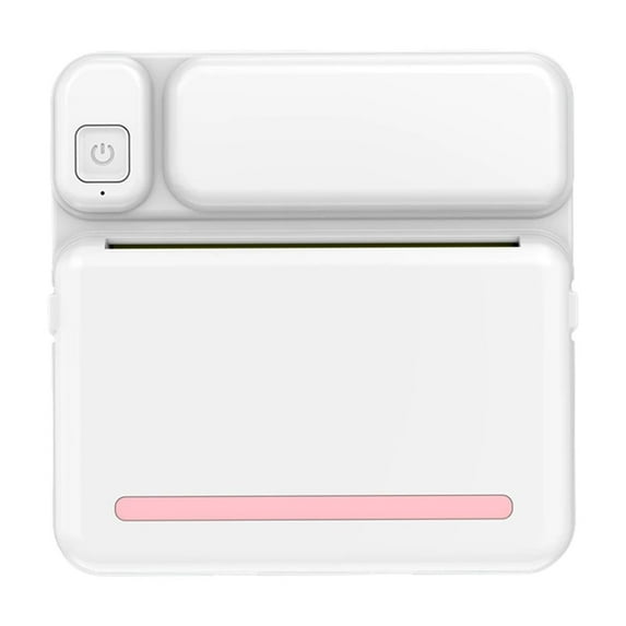 C19 Portable Inkless Thermal Mini Pocket Printer - Bluetooth Intelligent Sticker/Note Printer with 1 Roll Paper, Compact On-the-Go Printer ( Pink )