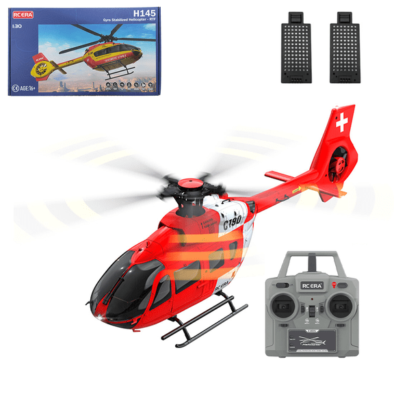 C190 H145 Single Rotor RC Helicopter with 6-Axis Gyro, 1/30 Scale 2.4G 6CH Dual Brushless Remote Control Helicopter with Altitude Hold & Optical Flow - RTF