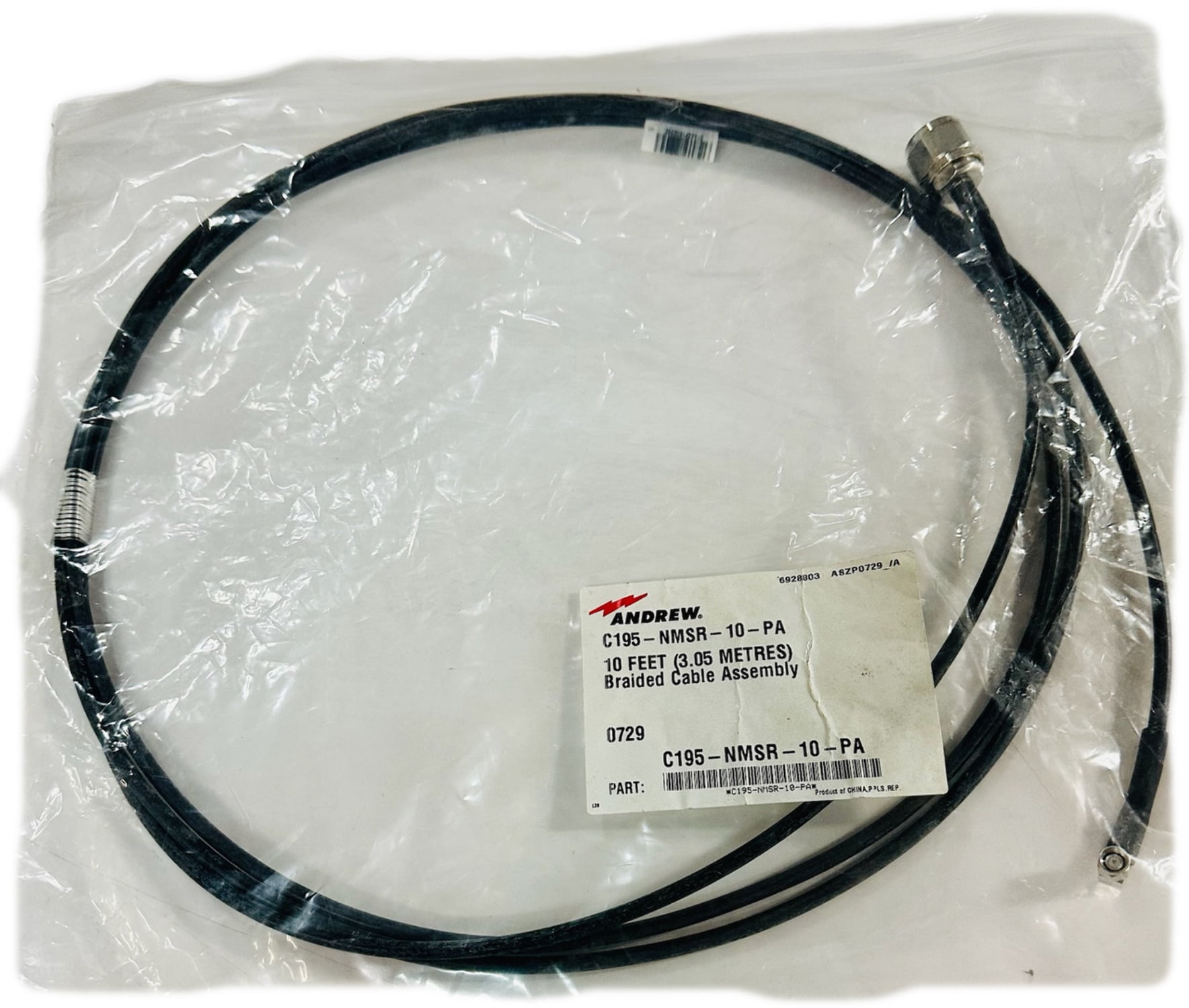 C195-NMSR-10-PA Cable Assembly Braided 10 Feet (3.05 Meters) - Walmart.com