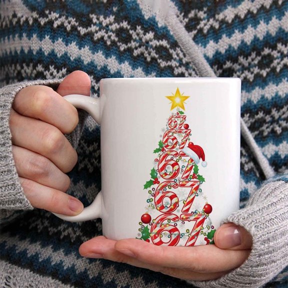 C1Andy C1Ane CH1Ristmas Tree Mug Fest H1oliday Ceramic Coffee Cup