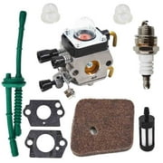 C1Q-S186 Carburetor Replacement for Stihl FS45 FS46 FS46C FS55 FS55R FS55RC FS38 FS45C String Trimmer Weed Eater FC55 Edger C1Q-S186A C1Q-S186B 4140-120-0619 with Air Filter Tune Up Kit