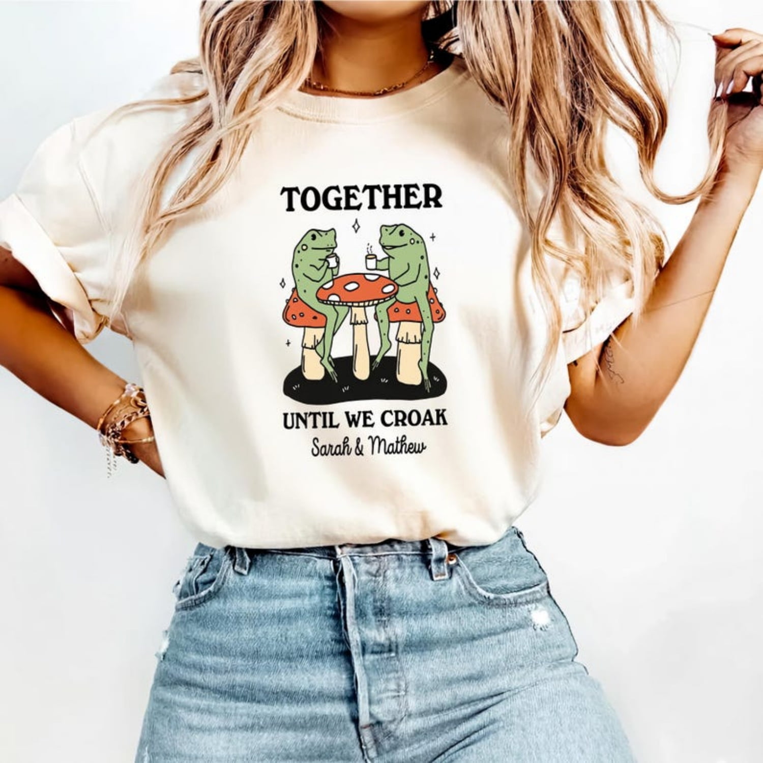 C1omfort Colors PerS1onalized Frog Couple T Shirt, Matching Couple T1EE ...