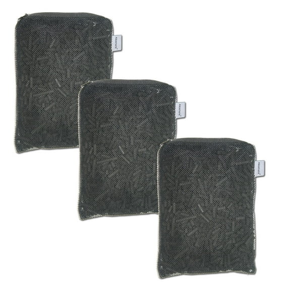 C2 3 lbs Activated Carbon Charcoal in Mesh Bag Aquarium Fish Pond Canister Filter Media, 3-Pack