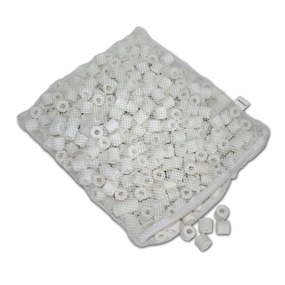 C2 Aquarium Fish Pond Bio Ceramic Rings Filter Media, 5 LBS