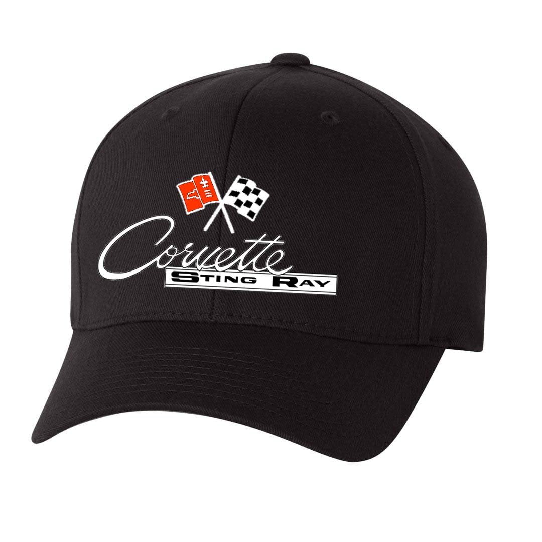 C2 Corvette Sting Ray Performance Flex Style Black Hat - Adult