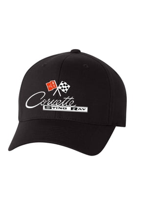 C2 Corvette Sting Ray Performance Flex Style Black Hat - Adult