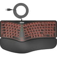 thumbnail image 1 of C2 Full Size Wired Mechanical Keyboard Compatible with Mac, Brown , 104 Keys ABS Retro Color Keycaps Gaming for Windows, USB-C Type-C Braid Cable, 1 of 3