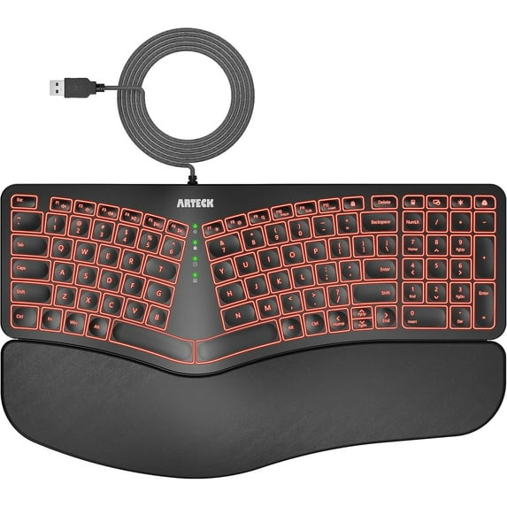 C2 Full Size Wired Mechanical Keyboard Compatible with Mac, Brown , 104 Keys ABS Retro Color Keycaps Gaming for Windows, USB-C Type-C Braid Cable