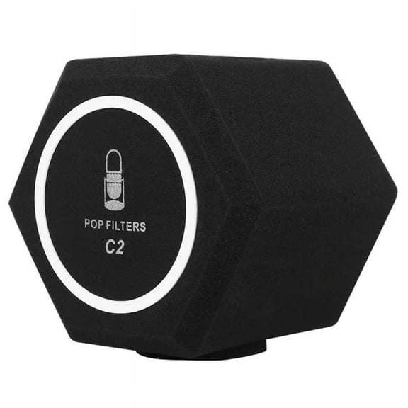 C2 Microphone -Filter Wind Shield Acoustic for Record Studios Mic Sound-Absorbing Foam Vocal Isolation Ball