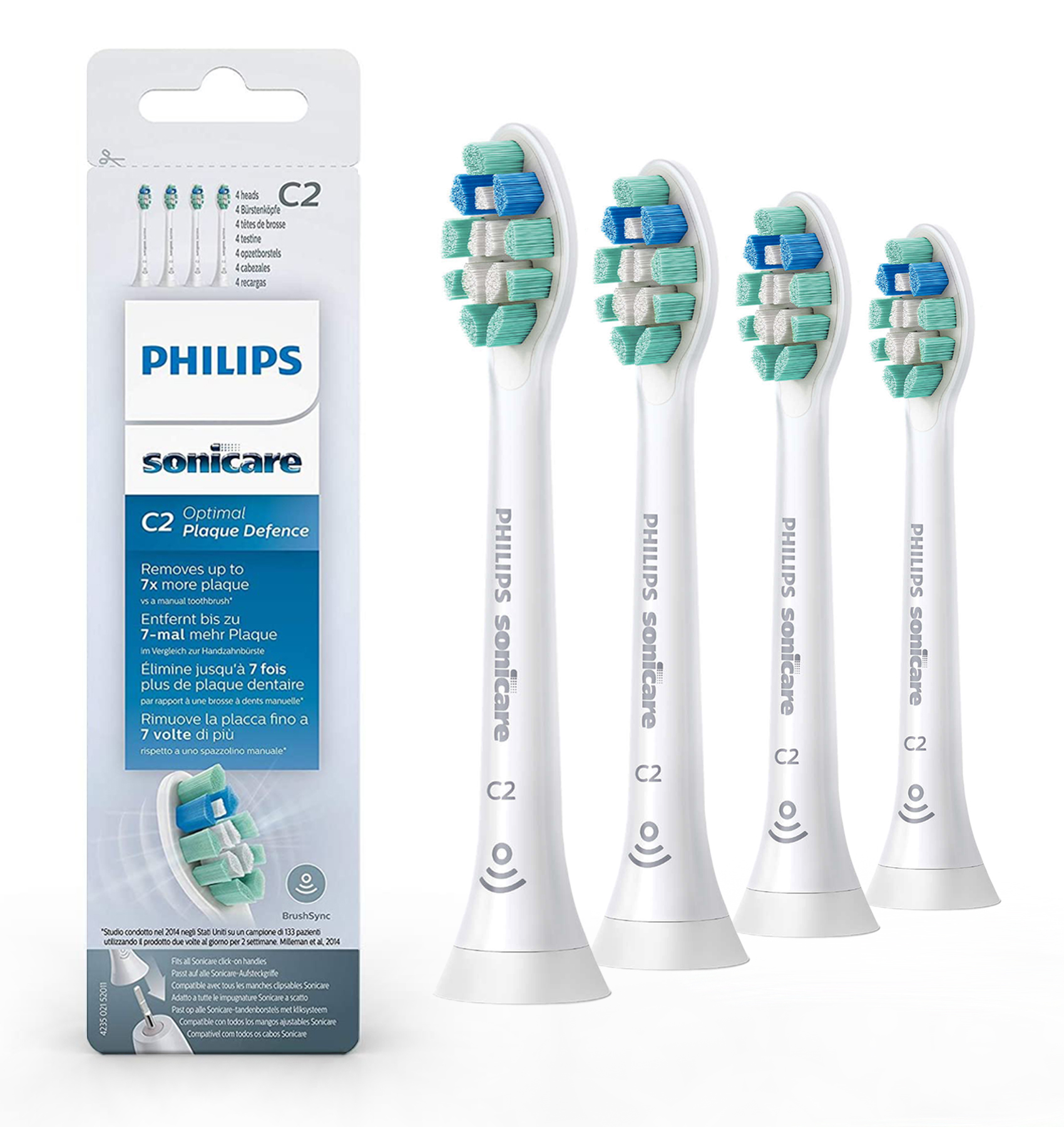 Braun Precision Clean Replacement Toothbrush Heads, Pack of 4