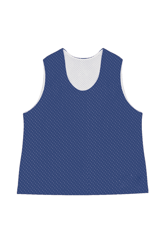 5260 Mesh Reversible Youth Pinnie - Royal White