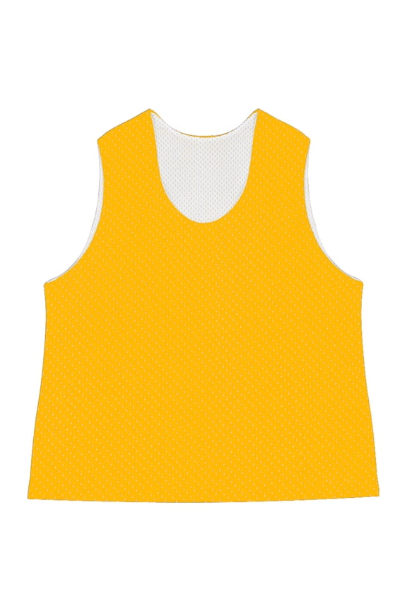 5660 Mesh Reversible Womens Pinnie - Gold White