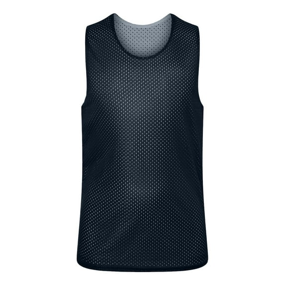 C2 Sport B58585092 Youth Reversible Mesh Tank Top, Graphite & White - Extra Small