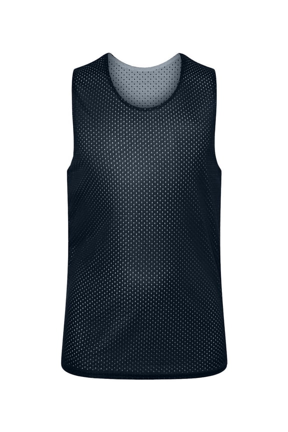 B58585532 Youth Reversible Mesh Tank Top, Maroon & White - Extra Small