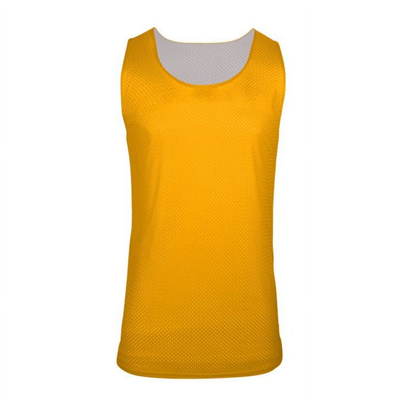 C2 Sport B93985124 Womens Reversible Mesh Tank Top, Gold & White - Medium