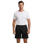 C2 Sport Mens Mesh Athletic Shorts, 7-Inch Inseam, Pure Polyester with Liner, Black, XL