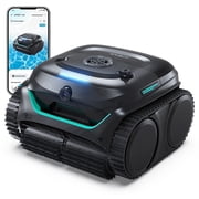 WYBOT C2 Vision AI Camera Cordless Pool Cleaner Robot for Inground Pools, 8 Mode Robotic Pool Cleaner, Ultra-Fine Filtration, Powerful Suction, Wall Climbing, Waterline Cleaning, Black & Green