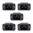 thumbnail image 1 of C20 Panel Mount Plug Adapter AC 250V 16A 3 Pins IEC Inlet Module Plug Power Connector Socket Staight 5 pcs, 1 of 4