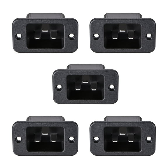 C20 Panel Mount Plug Adapter AC 250V 16A 3 Pins IEC Inlet Module Plug Power Connector Socket Staight 5 pcs
