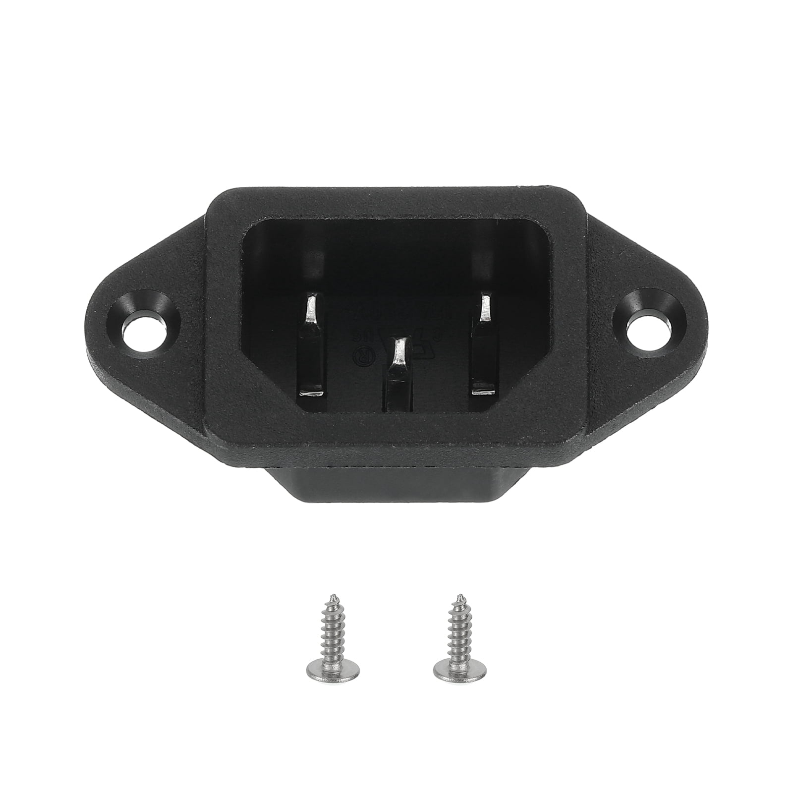 C20 Panel Mount Plug Adapter AC 250V 16A 3 Pins IEC Inlet Module Plug ...