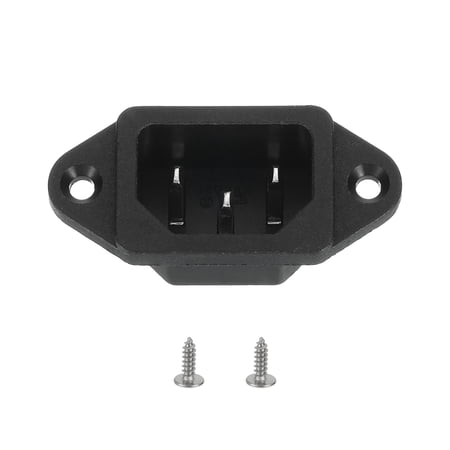 C20 Panel Mount Plug Adapter AC 250V 16A 3 Pins IEC Inlet Module Plug Power Connector Socket Straight with Screws