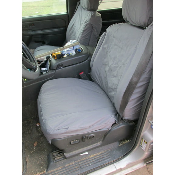 C2000 2003-2007 Chevy Silverado, Suburban and Avalanche Front Captain Chairs With Dual Electric Seats. in Gray Endura