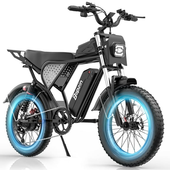 Bopzin C21 20"x4.0 Fat Tire Full Suspension Off-Road Bike: 1500W 48V 20Ah Battery,Adult Mountain Electric Bike UL2849