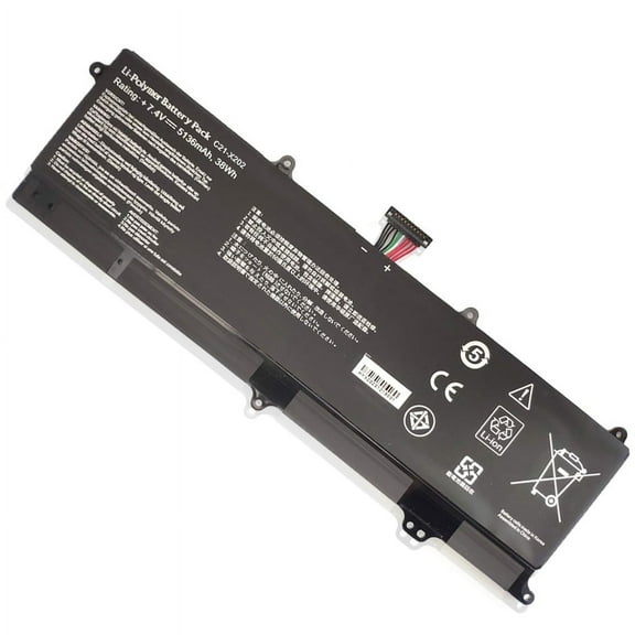 C21-X202 Battery 38Wh for Asus Vivobook F201E S200 S200E X201 X201E X202 X202E Q200 Q200E Laptop Notebook F201E-KX065H F201E-KX068DU S200E-CT190H S200E-CT206H X201E-KX040H X202E-CT001H X202E-CT987G