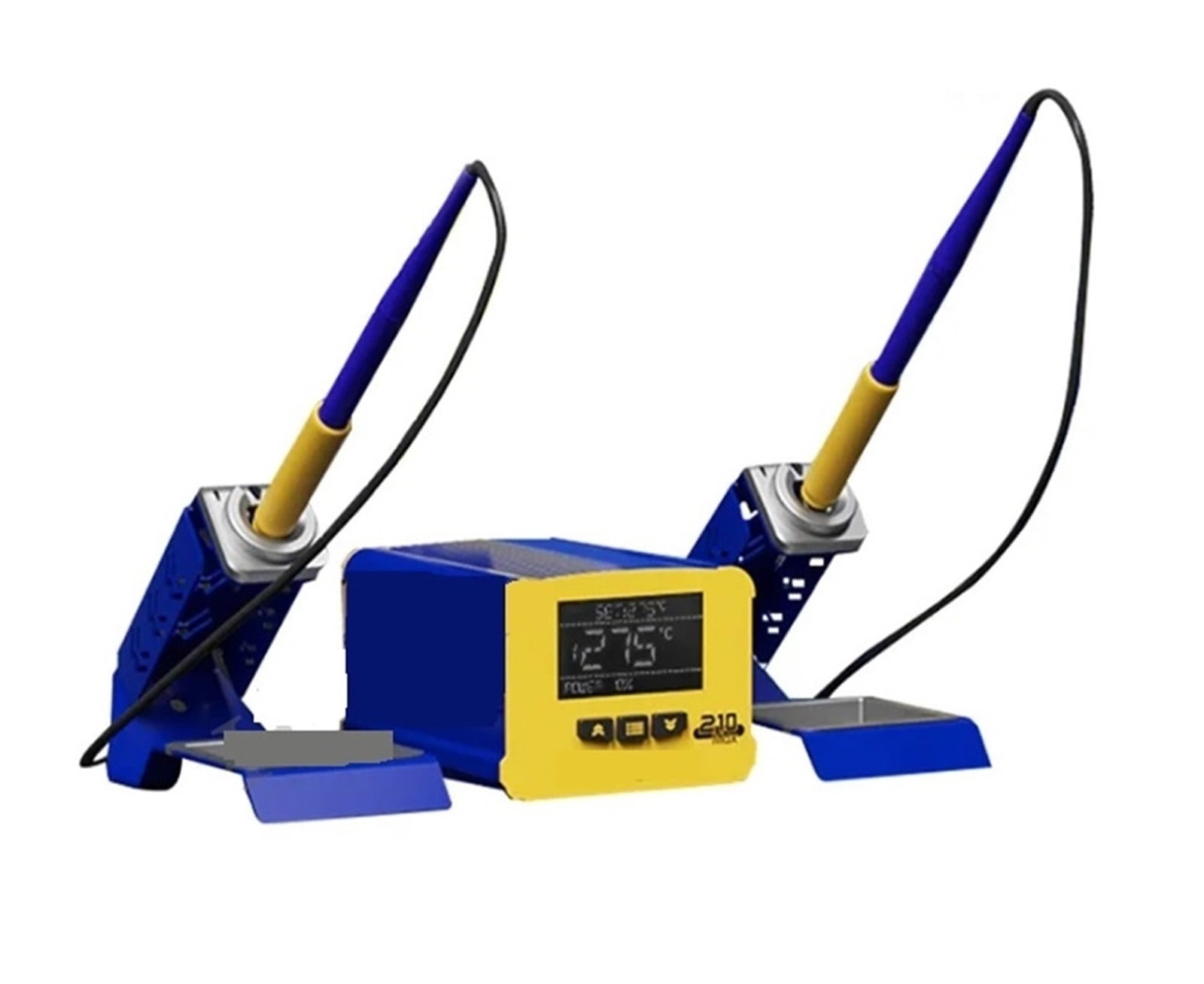 C210 MAX Dual Station 210 Electric Soldering Iron Thermostatic Adjustable Welding Table Quick Repair For Mobile Phone ,Fast Heating and Auto Hibernate