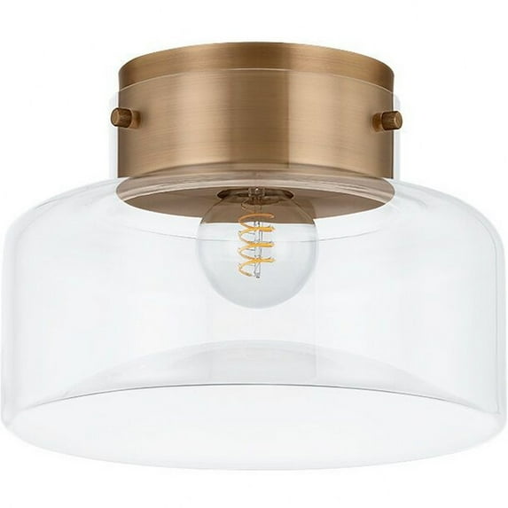 C2113-PBR-Troy Lighting-Bellow - 1 Light Flush Mount In Modern Style-9.25 Inches Tall and 13 Inches Wide
