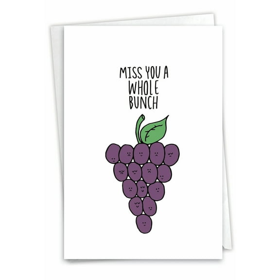 C2975BMYG Funny Miss You Card 'FUN PUN' with Envelope by NobleWorks