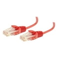 thumbnail image 1 of C2G 7ft Cat6 Ethernet Cable - Slim - Snagless Unshielded (UTP) - Red - Patch cable - RJ-45 (M) to RJ-45 (M) - 7 ft - UTP - CAT 6 - molded, snagless - red, 1 of 2