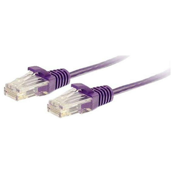 C2G 3ft Cat6 Snagless Unshielded (UTP) Slim Ethernet Network Patch Cable, Purple