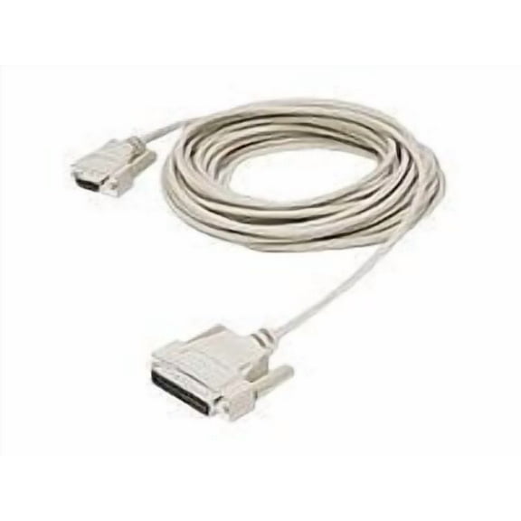 C2G 03019 DB25 Male to DB9 Female Serial RS232 Null Modem Cable, Beige (6 Feet, 1.82 Meters)