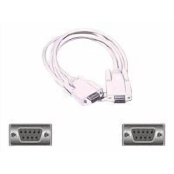 C2G 03046 DB9 F/F Serial RS232 Null Modem Cable, Beige (15 Feet, 4.57 Meters)