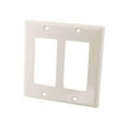 thumbnail image 1 of C2G 03728 Decorative Two Cutout Double Gang Wall Plate, White, 1 of 4