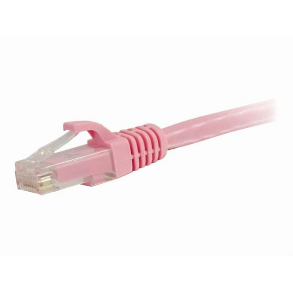 C2G 1ft Cat6 Ethernet Cable - Snagless Unshielded (UTP) - Pink - Category 6 for Network Device - RJ-45 Male - RJ-45 Male - 1ft - Pink