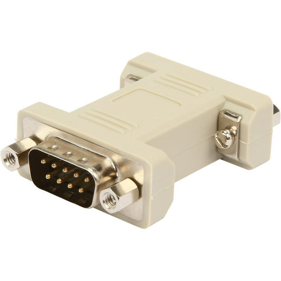 C2G 08075 DB9 Male to DB9 Female Serial RS232 Null Modem Adapter, Beige
