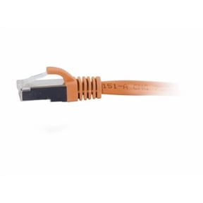 C2G 10ft (3m) Cat6a Snagless Shielded (STP) Ethernet Network Patch Cable, Orange, RJ45, M/M