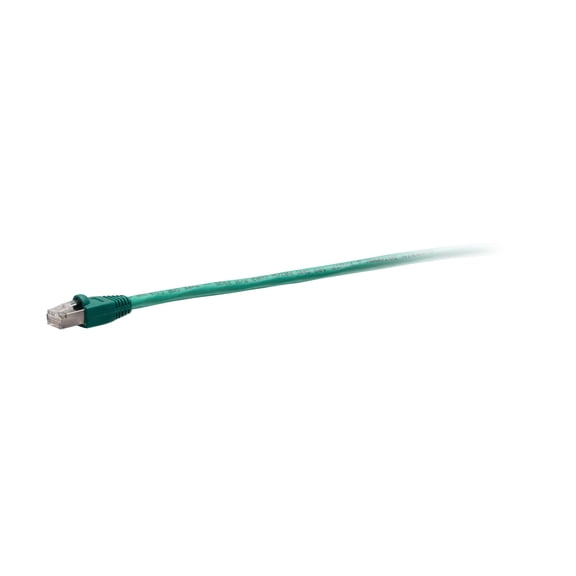 C2G 10ft Cat6 Snagless Shielded Ethernet Cable - TAA Compliant F-Series - Green - Patch cable - TAA Compliant - RJ-45 (M) to RJ-45 (M) - 10 ft - 0.2 in - STP - CAT 6 - CMR - molded, snagless - green