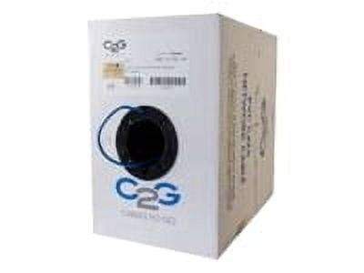 C2G 1000ft Cat6 Bulk Unshielded (UTP) Ethernet Cable with Solid Conductors - Plenum CMP Rated - Blue - Bulk cable - 1000 ft - UTP - CAT 6 - plenum, solid - blue