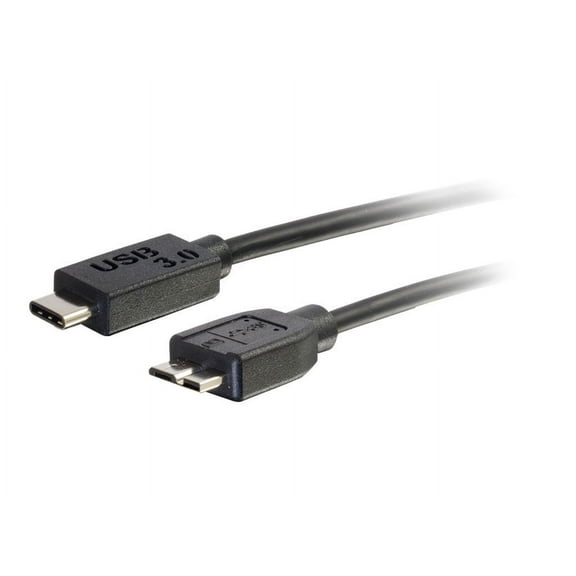C2G 10ft USB 3.1 Gen 1 USB Type C to USB Micro B Cable - USB C Cable Black - USB-C cable - 10 ft