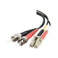 thumbnail image 1 of C2G LC-ST 62.5/125 OM1 Duplex Multimode Fiber Optic Cable (Plenum-Rated) - Patch cable - LC multi-mode (M) to ST multi-mode (M) - 10 m - fiber optic - duplex - 62.5 / 125 micron - OM1 - plenum - black, 1 of 4
