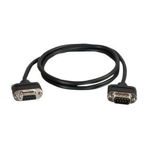 12ft Serial RS232 DB9 Cable with Low Profile Connectors M/F - In-Wall CMG-Rated