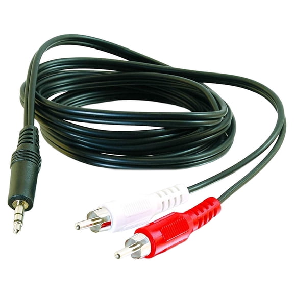 C2G 12ft Value Series™ One 3.5mm Stereo Male To Two RCA Stereo Male Y-Cable
