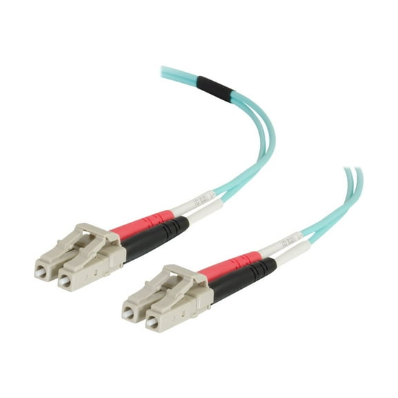 C2G 12m LC-LC 50/125 OM4 Duplex Multimode Fiber Cable - Aqua - patch cable - 12 m - aqua