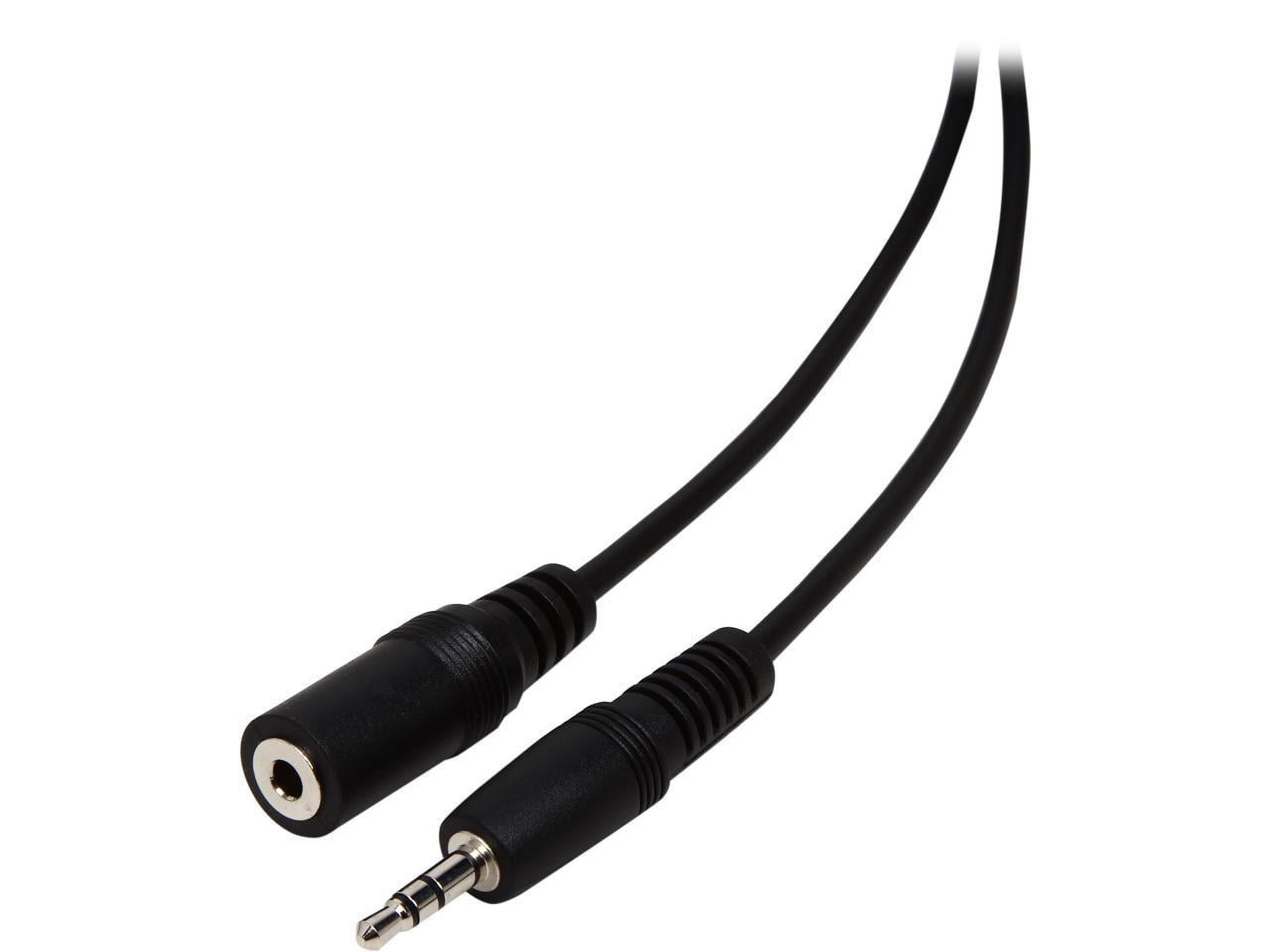 C2G 13787 3.5mm M/F Shielded Stereo Audio Extension Cable, Black (6 Feet, 1.82 Meters) - image 1 of 3