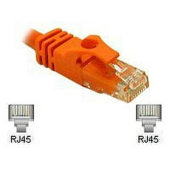 C2G 14ft Cat6 Snagless Unshielded (UTP) Network Crossover Patch Cable - Orange - crossover cable - 14 ft - orange